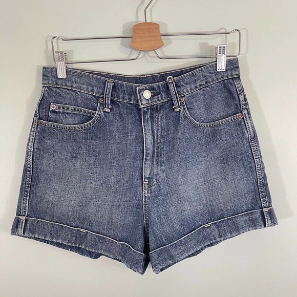 GAP Pants - GAP Original High Rise Cuff Hem Denim Shorts Size 29